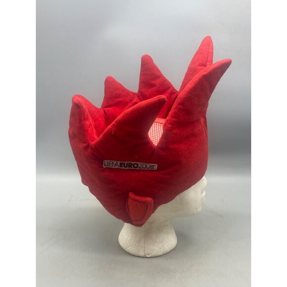 uefa euro 2008 knome hat costume Halloween net top red hook & loop ears os READ - Picture 4 of 9